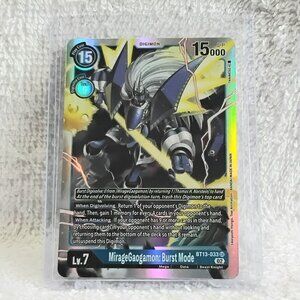 3/$35 Mint MirageGaogamon: Burst Mode Digimon Holo Card BT13-033 SR by Bandai!!